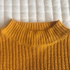 Forever 21 cropped mustard yellow sweater